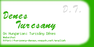denes turcsany business card